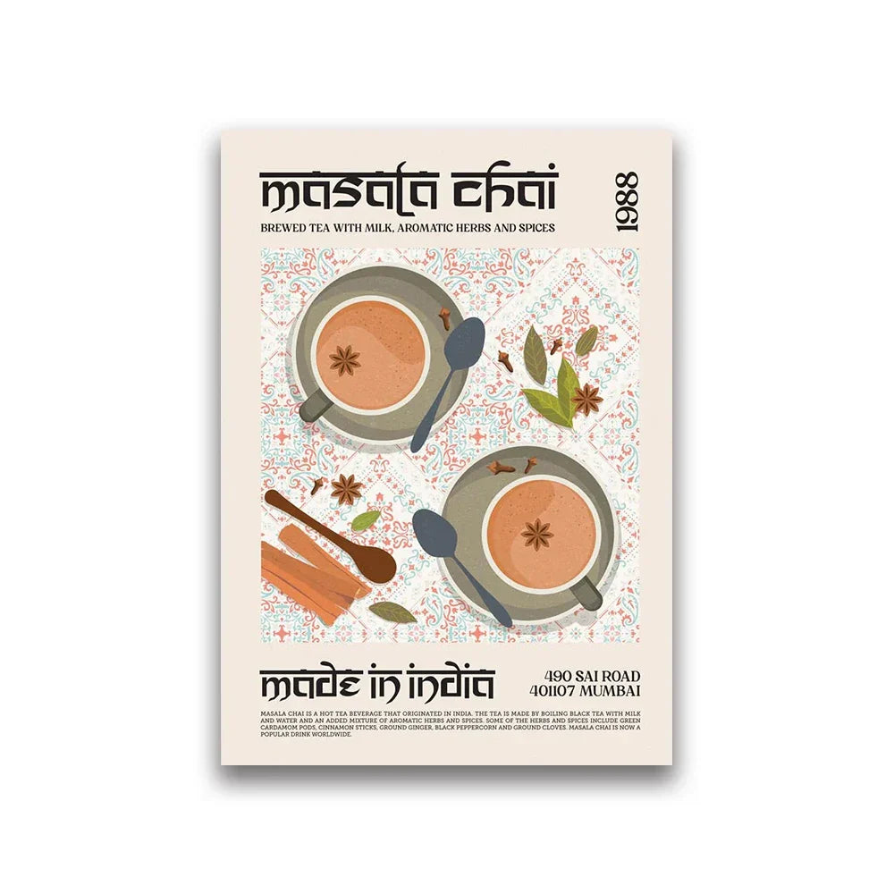 DecorBites™ "World Cuisine Canvas Wall Art Decor"